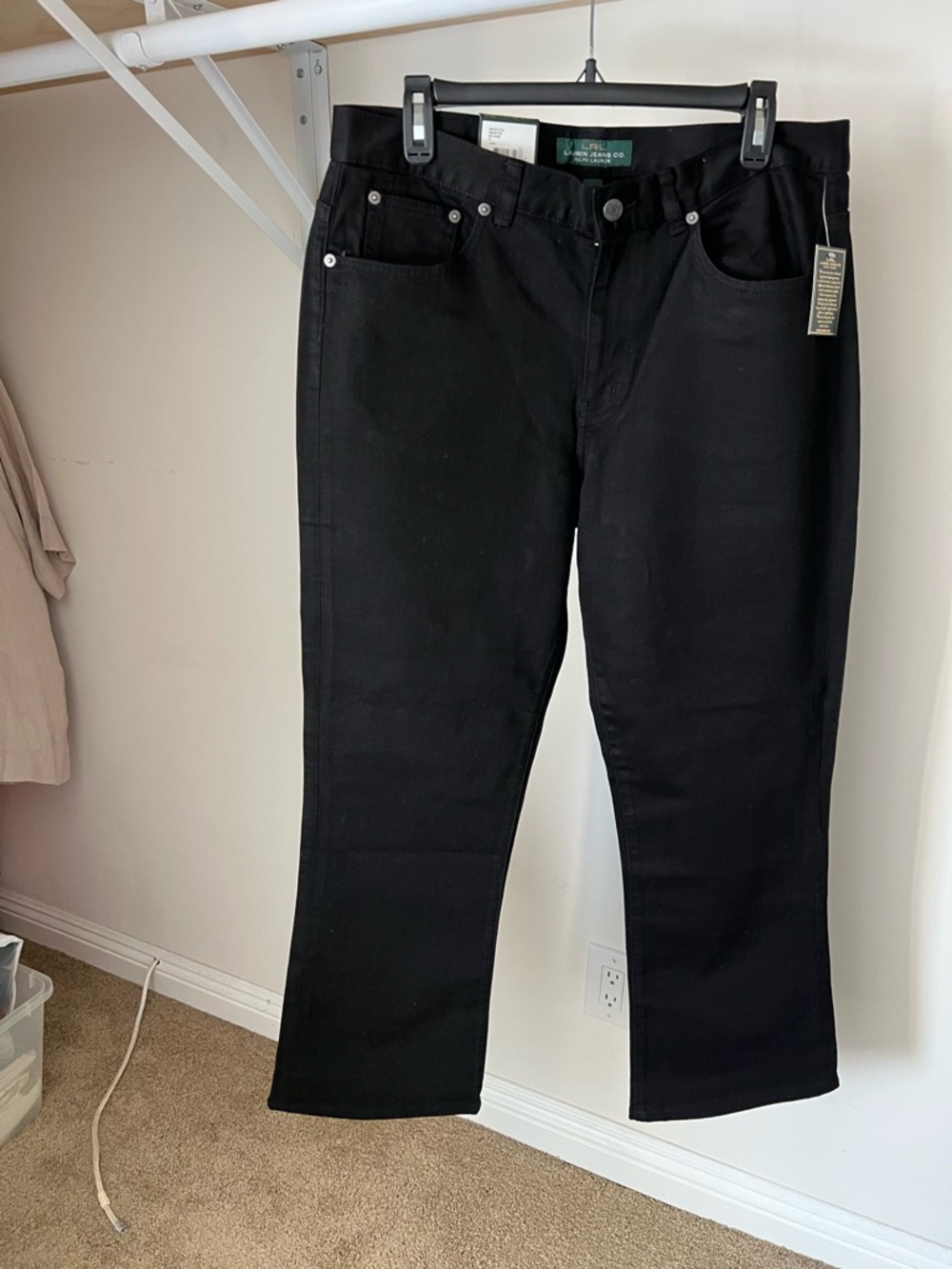 NWT women Ralph Lauren Black classic bootcut jeans